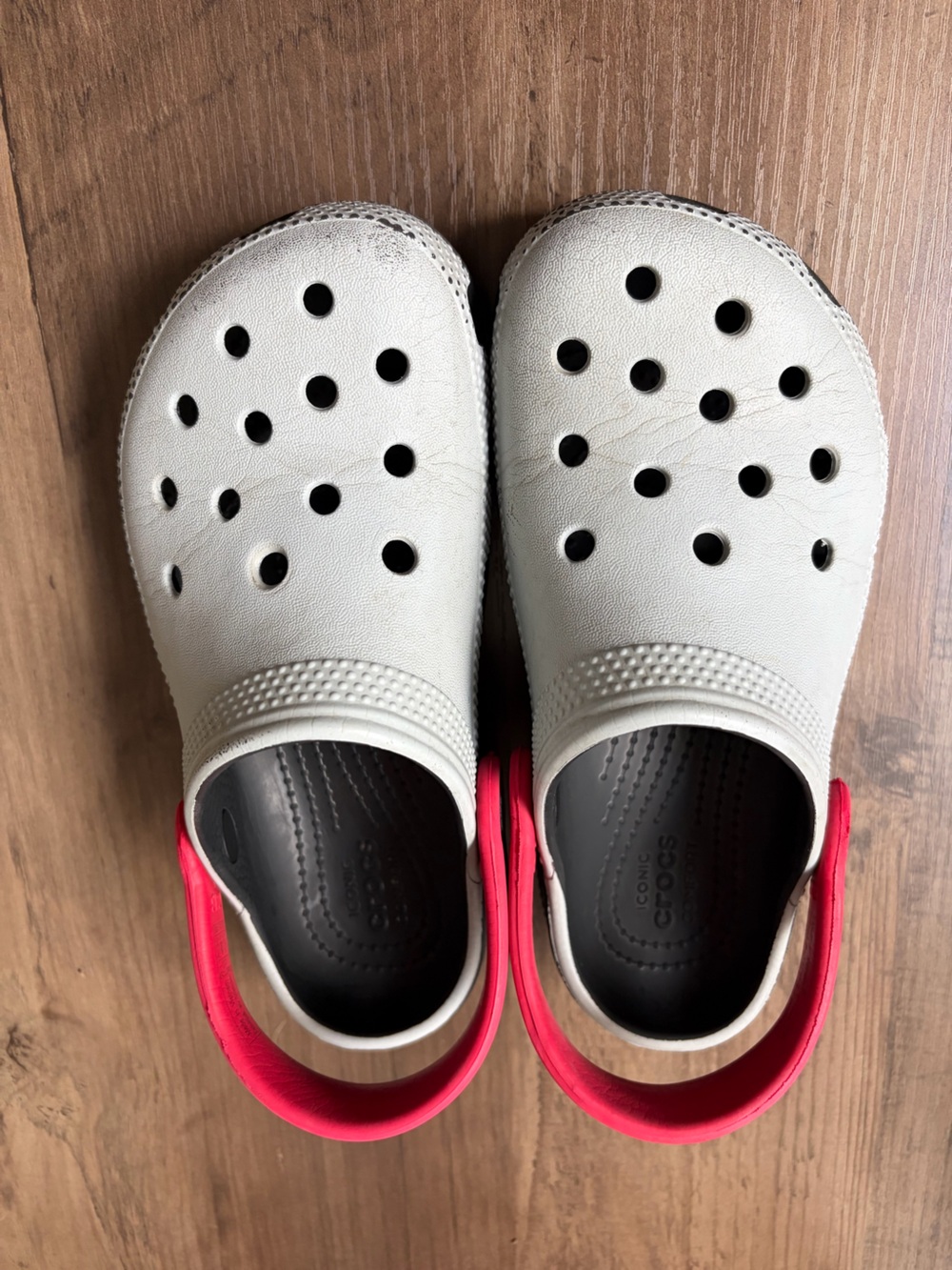 Crocs Classic Clog Gray Red Black Kids C13